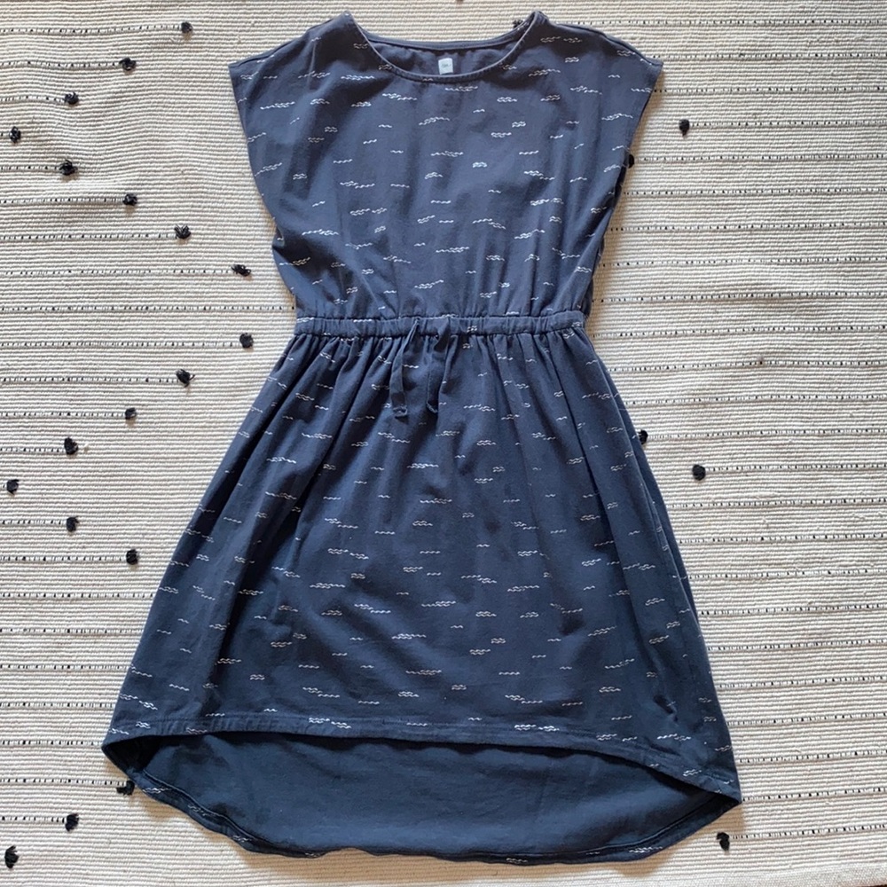 Tea Grey Yellow Line Dress